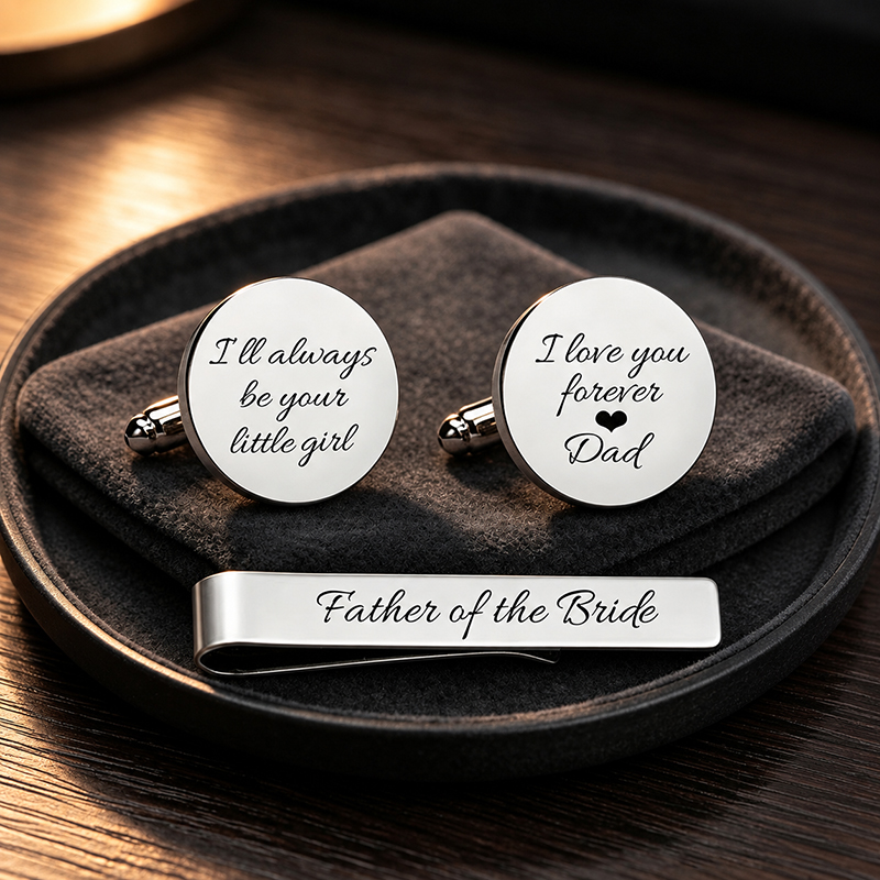 Tie Bar Set Gift - Set Kancing Manset dan Penjepit Dasi
