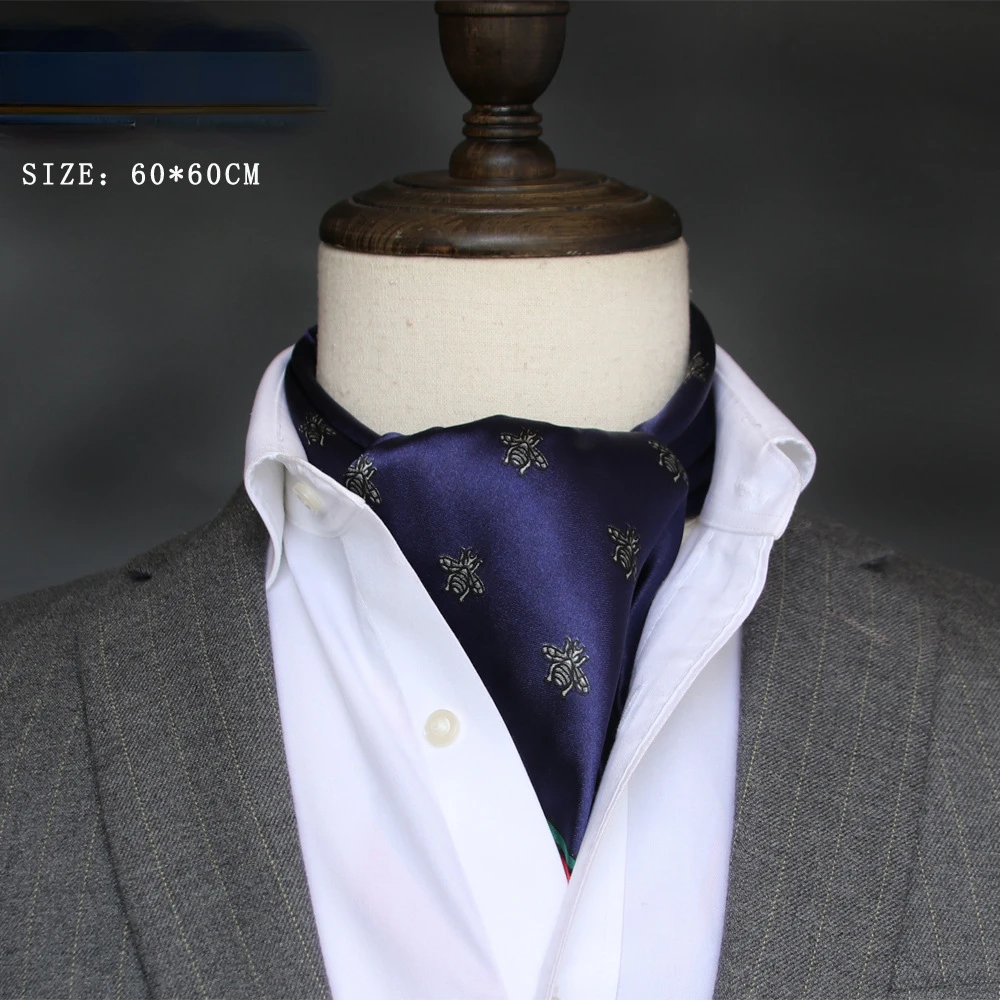 Face Scarf Mask - Syal sutra pria Inggris syal sutra