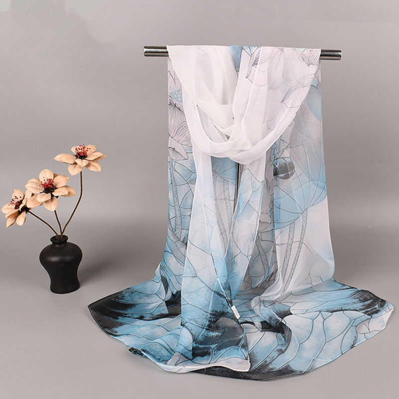 Syal Sutra Pantai Motif Bunga  - Face Scarf Mask ulasan dan harga
