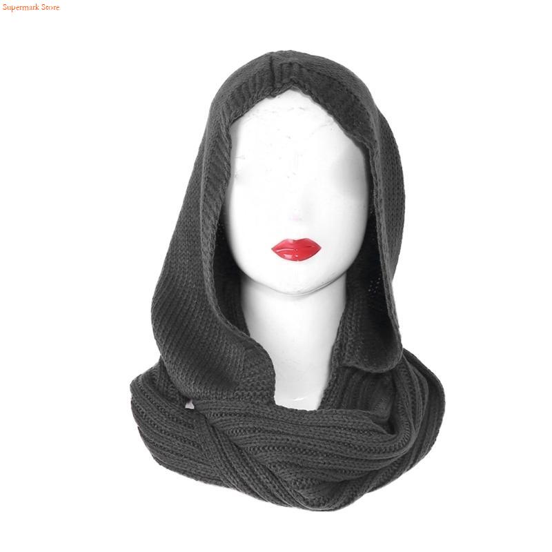 Q5WE Rajutan Kabel Tebal Wanit - Infinity Scarf Knit ulasan dan harga