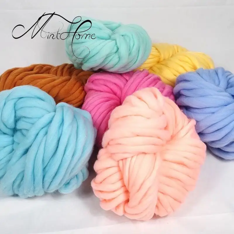 Minghome benang wol tebal wol  - Woven Scarf Blanket ulasan dan harga