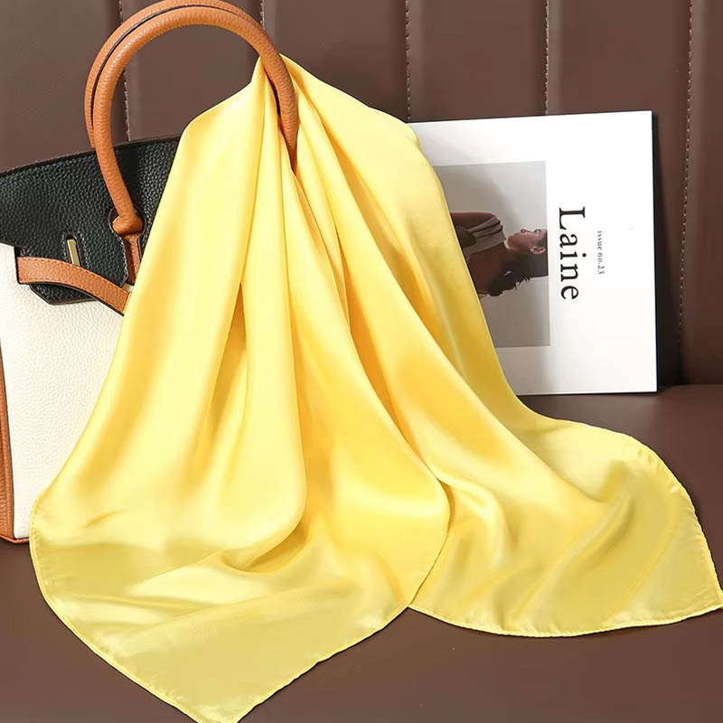 Syal Segi Empat Sutra Warna So - Silk Neck Scarf ulasan dan harga