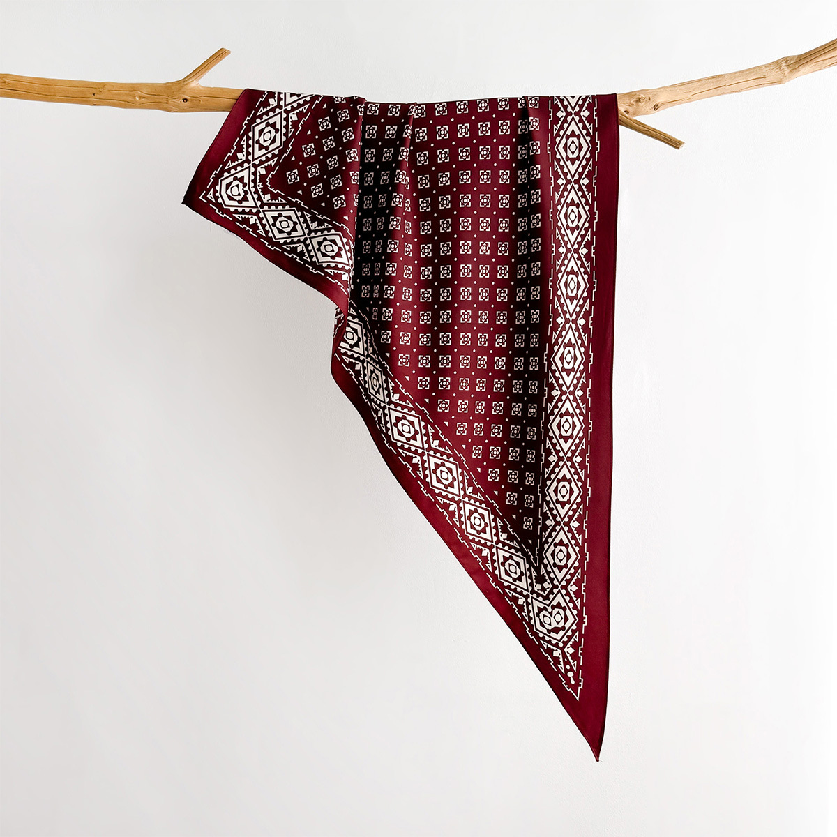 Syal Persegi Bermotif Retro un - Face Scarf Mask ulasan dan harga