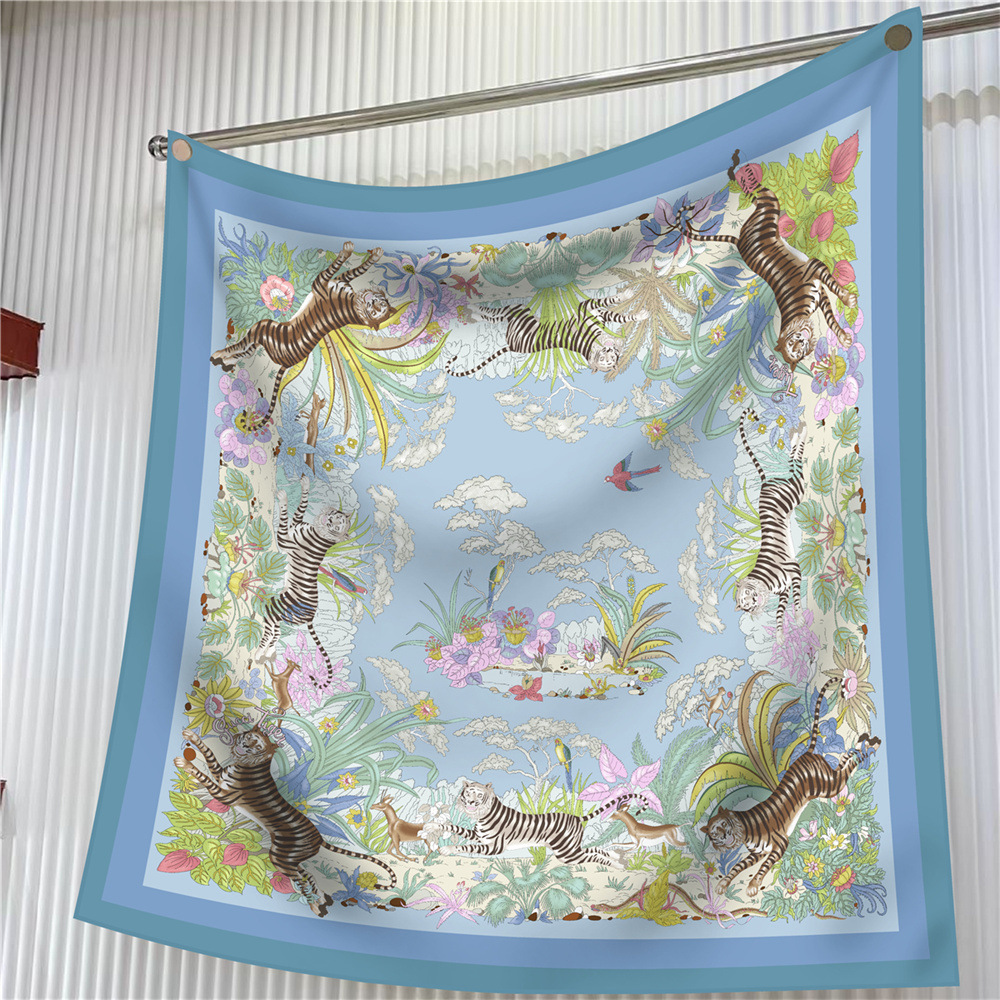 Syal Baru 90Cm Motif Bunga Wan - Face Scarf Mask ulasan dan harga