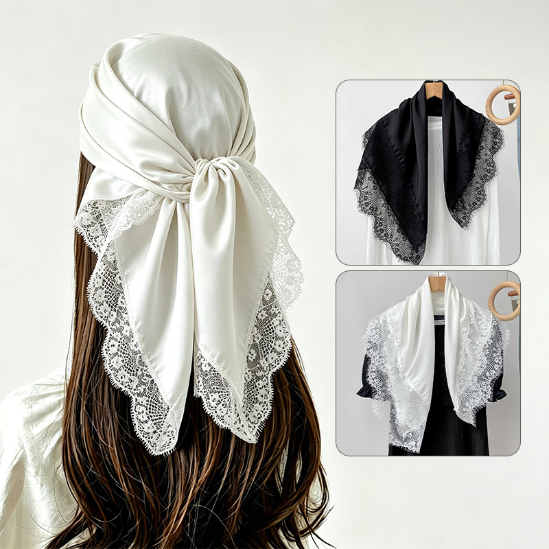 Syal Persegi 70X70Cm Jilbab Wa - Head Wrap Turban ulasan dan harga