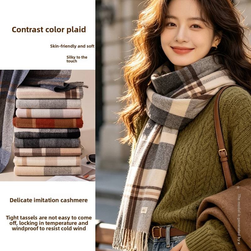 syal leher tebal dengan motif  - Infinity Scarf Knit ulasan dan harga